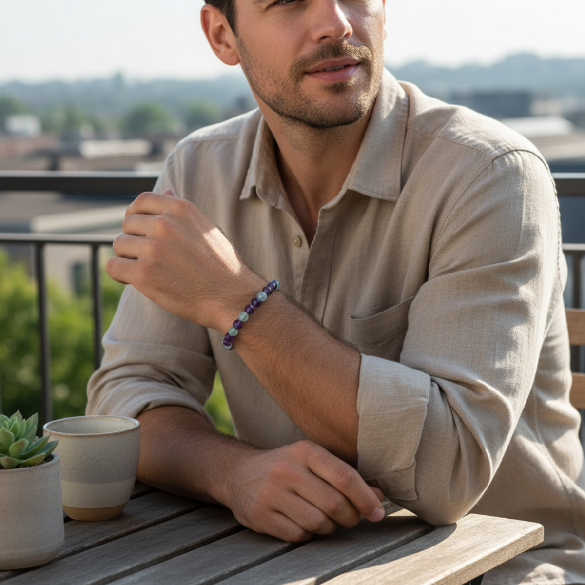 Terrasoul Ametist Aquamarin Bilekliği