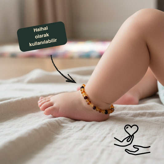 Bebek Kehribar Cappucino Bileklik