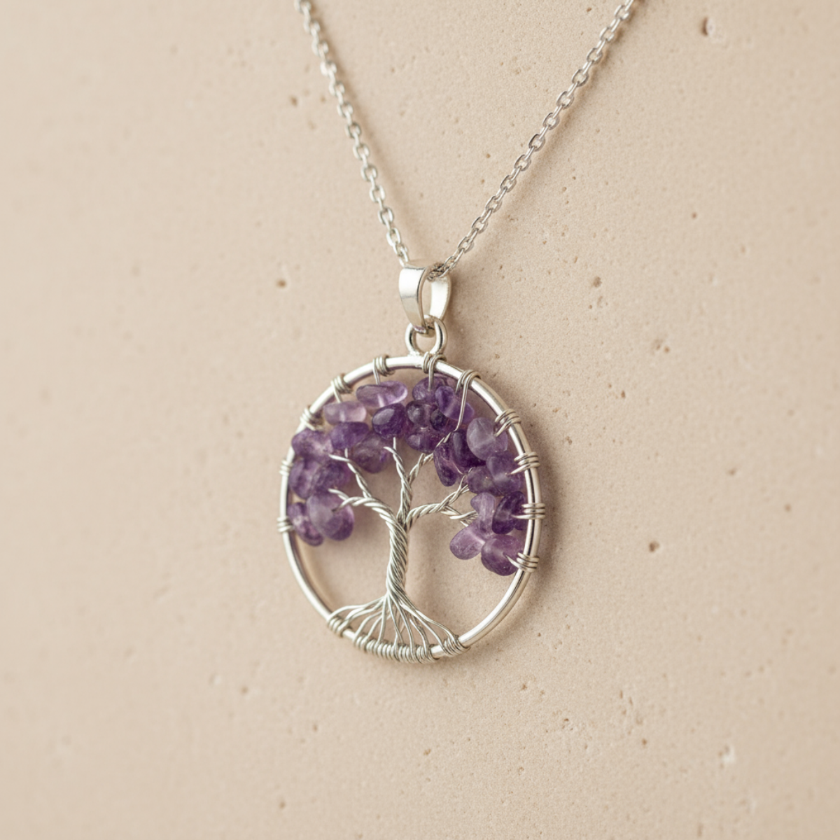 Terrasoul Ametist Hayatağacı Kolye Ucu