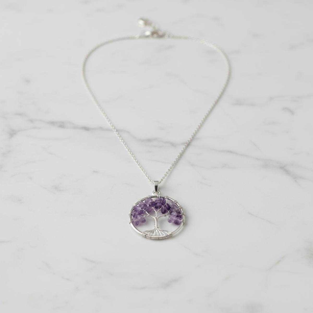Terrasoul Ametist Hayatağacı Kolye Ucu