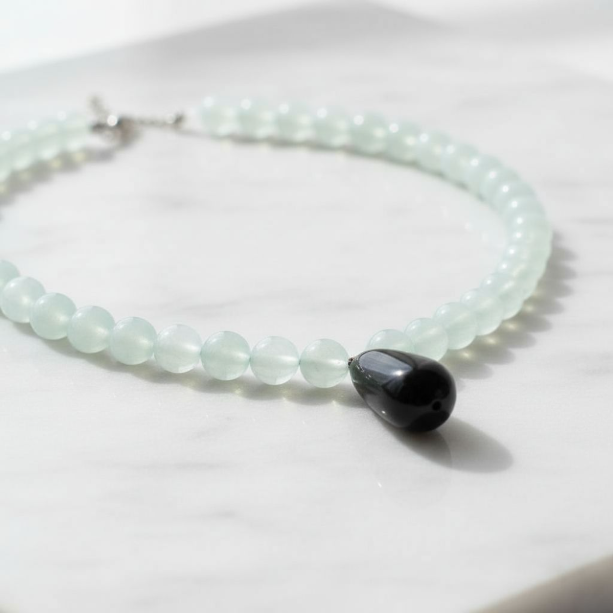 Terrasoul Opal Obsidyen Kolye