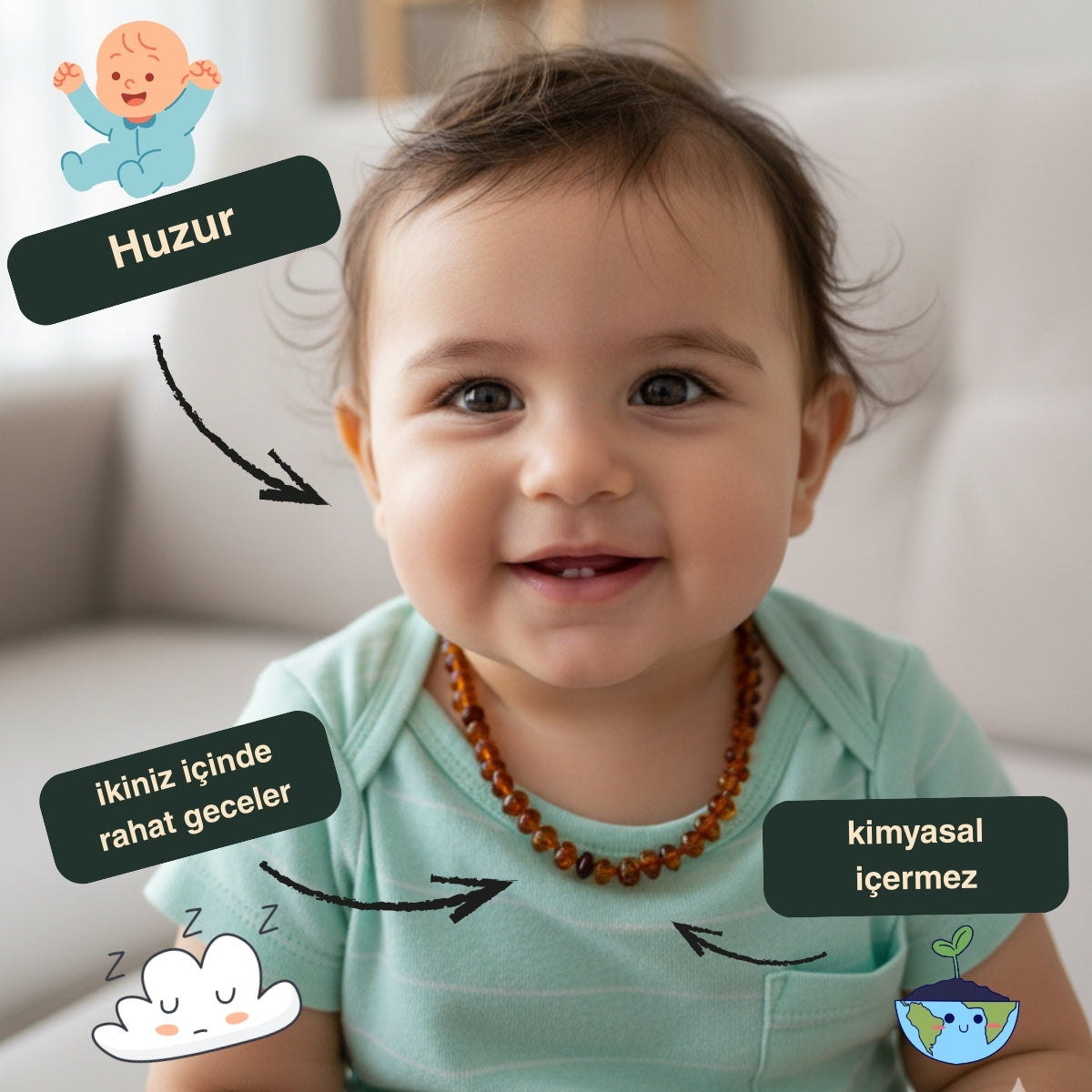 Bebek Kehribar Sunshine 32cm