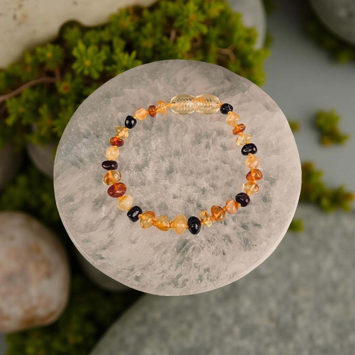 Bebek Kehribar Cappucino Bileklik