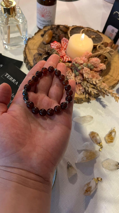 Terrasoul Granat Hematit Bilekliği