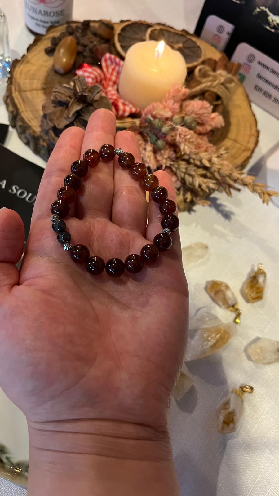 Terrasoul Granat Hematit Bilekliği