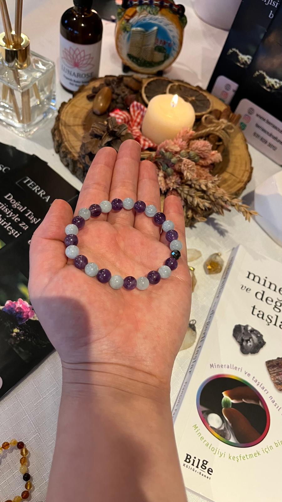 Terrasoul Ametist Aquamarin Bilekliği