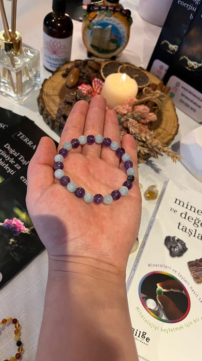 Terrasoul Ametist Aquamarin Bilekliği