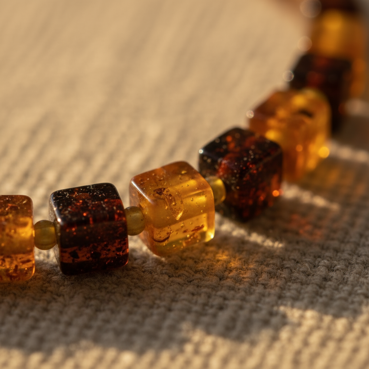 Terrasoul Cube Kehribar Kolye