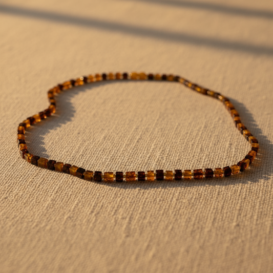 Terrasoul Cube Kehribar Kolye